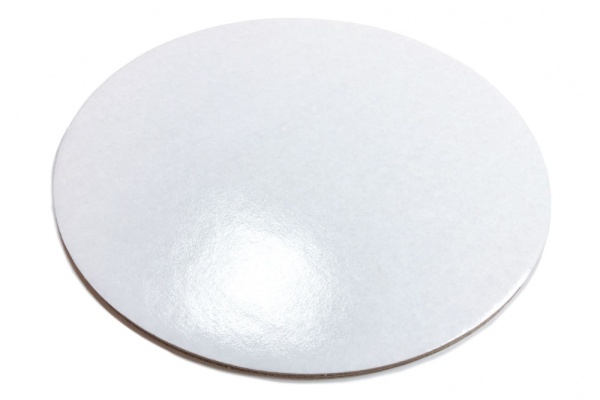 Подложка d 18 (толщ. 2,5мм)  для торта круглая односторонняя (белая)