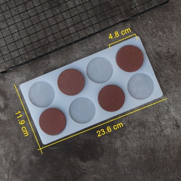Силиконовый мат для отливки шоколада «Круги»