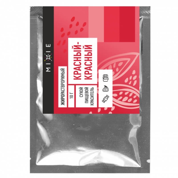 Краситель сухой MIXIE, жирорастворимый Красный-красный, 10 г