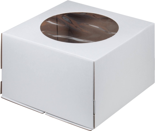 Коробка 240х240х180 мм для торта с окном Х-Э
