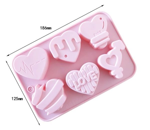 Силиконовая форма сердца для Дня Святого Валентина