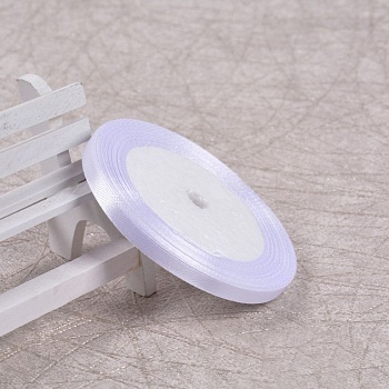 Лента атласная 6 мм (цвет №01 Белый) 22,7 метра