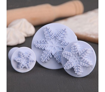 Набор плунжеров кондитерских «Снежинка», 3 шт