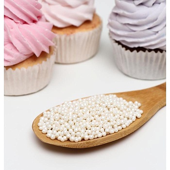 Воздушный рис в кондитерской глазури "Белый" 2 мм, 25 гр.