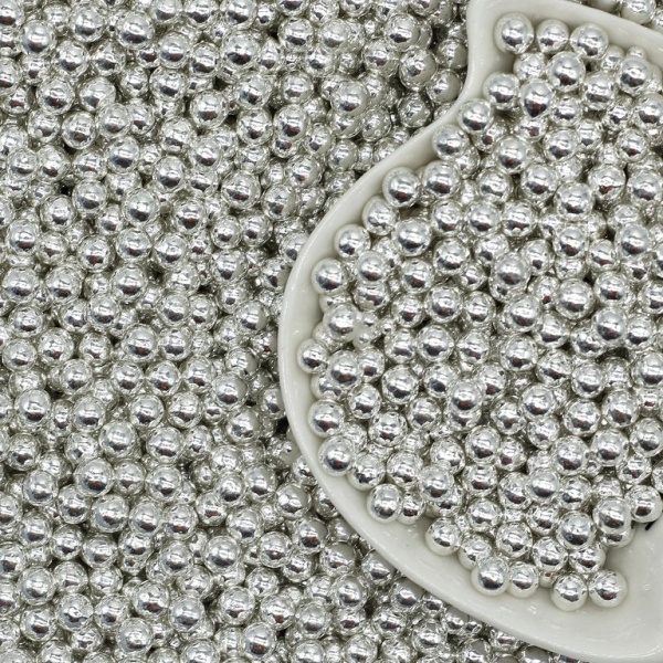Посыпка кондитерская "Шарики 4 мм" серебро 25 гр