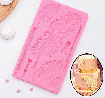 Молд силиконовый «Перья», 20×11,5×1 см, профессиональный