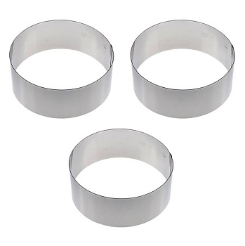 Металлические кольца набор  диаметр 8/10/12 см высота 6см