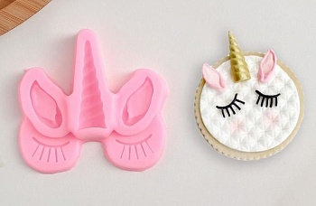 Молд «Взгляд единорога», 6,5×6,5 см, цвет розовый