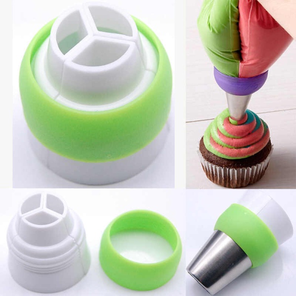 Переходник для кондитерских мешков на три цвета