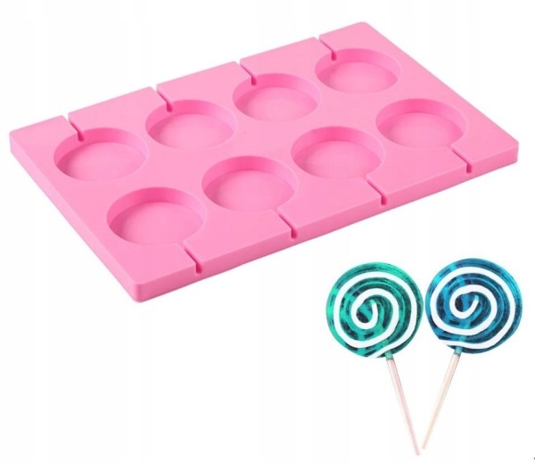 Форма силиконовая «Леденцы» 8 ячеек ( высота 0,5 см)
