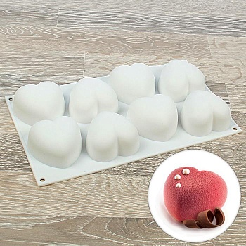 Форма для муссовых десертов Сердечки 8 в 1