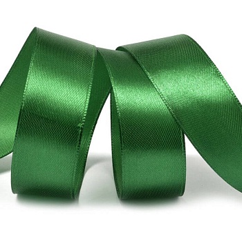 Лента атласная 25 мм (23 метра, цвет №49 Темно-зеленый)