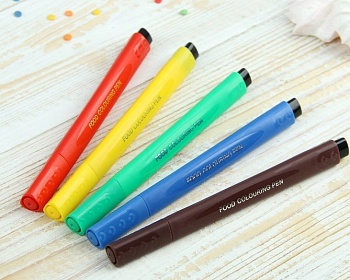 Набор маркеров для украшения десертов  5 шт, разноцветные