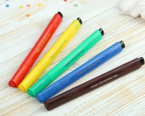 Набор маркеров для украшения десертов  5 шт, разноцветные