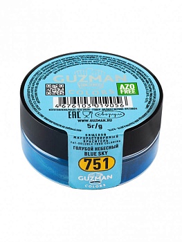 Голубой небесный - жирорастворимый краситель GUZMAN - 5г