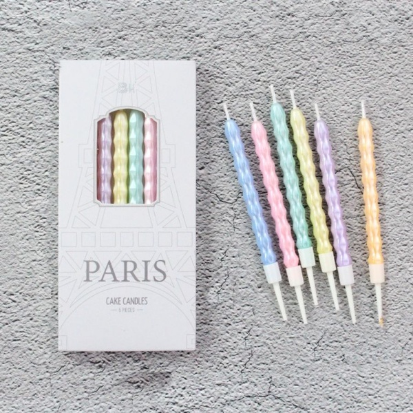 Набор свечей для торта Happy 11см 6шт