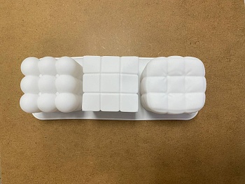 Силиконовая форма 3 мусса кубики 6*6см