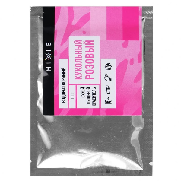 Краситель сухой MIXIE, водорастворимый Кукольный розовый, 10 г
