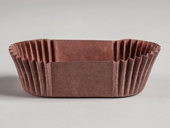 Форма для выпечки коричневая, форма овал, 3х6,5х2,25 см (23шт)