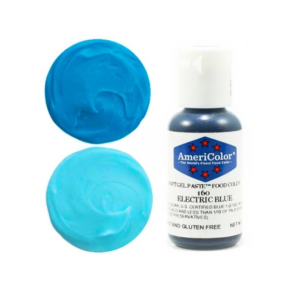 Гелевая краска #160 Americolor Electric Blue «Голубой электрик» 21 гр