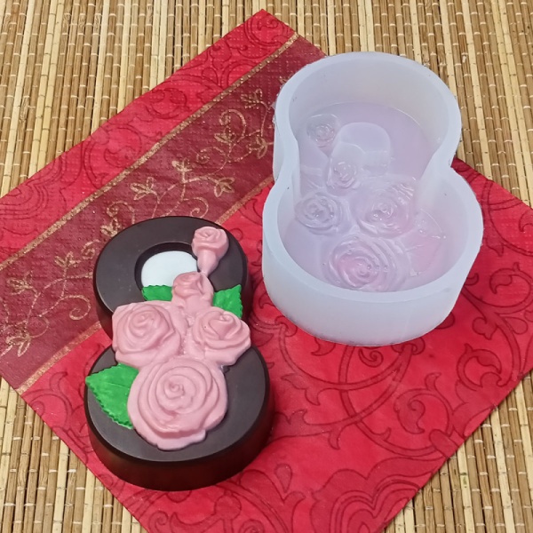 Силиконовая форма №1166 8 марта розочки