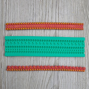 Молд силиконовый бордюр из бусин