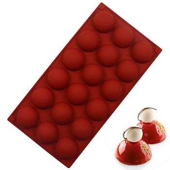 Силиконовая форма «Полусфера» 4,7 см, 18 ячеек