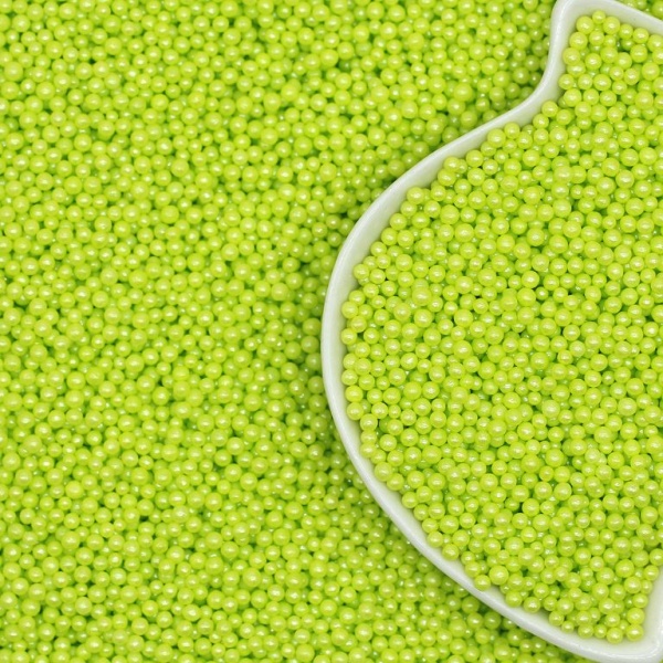 Посыпка кондитерская «Жемчуг 2мм» (цвет зеленый) 50г.