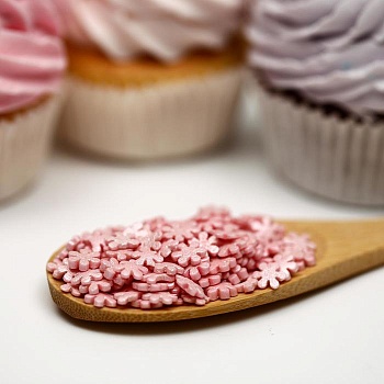 Посыпка  "Снежинки розовые" 25 г.