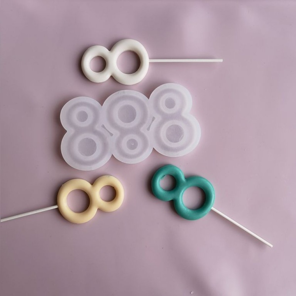 Силиконовая форма цифра 8