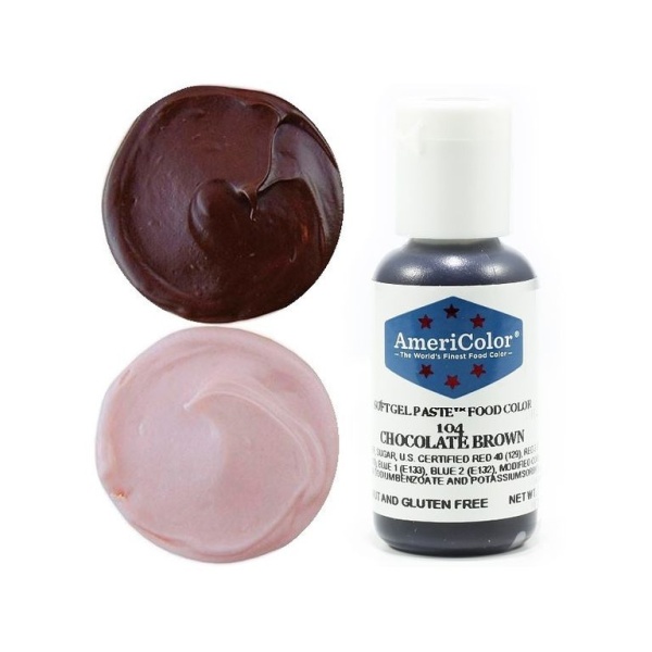 Гелевая краска #104 Americolor Brow "Шоколадный коричневый" 21 гр