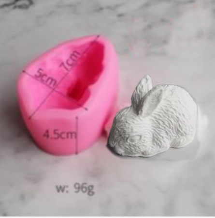 Силиконовая форма кролик 3d