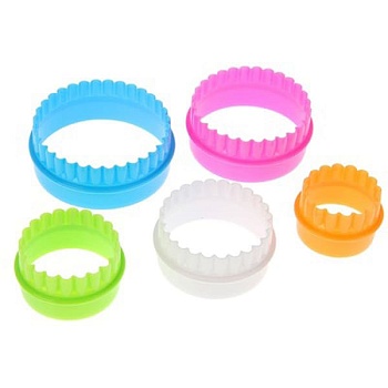 Набор форм для печенья (круг/волна) 5 шт