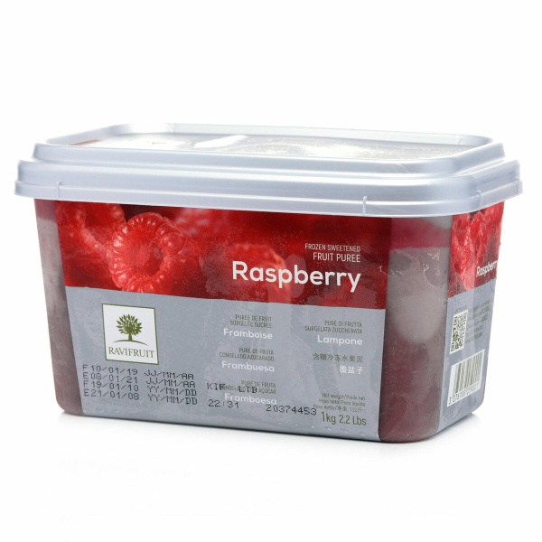 ПЮРЕ свежемороженое Малина 10% сахара 1 кг,RAVIFRUIT,ФРАНЦИЯ (-F-)