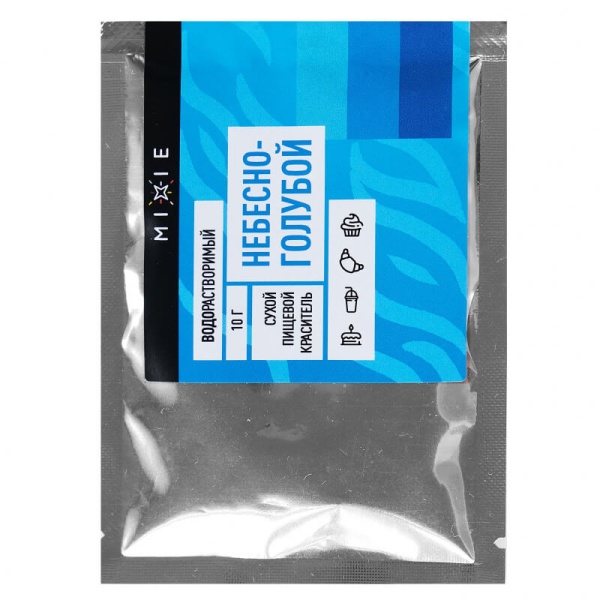 Краситель сухой MIXIE водорастворимый Небесно-голубой, 10 г