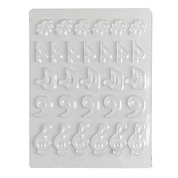 Пластиковая форма для шоколада ноты