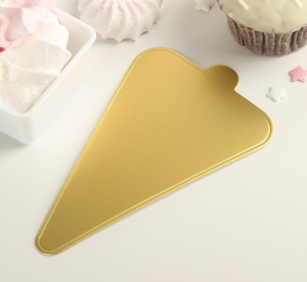 Подложка для пирожного «Золото», 12,5×7,5 см