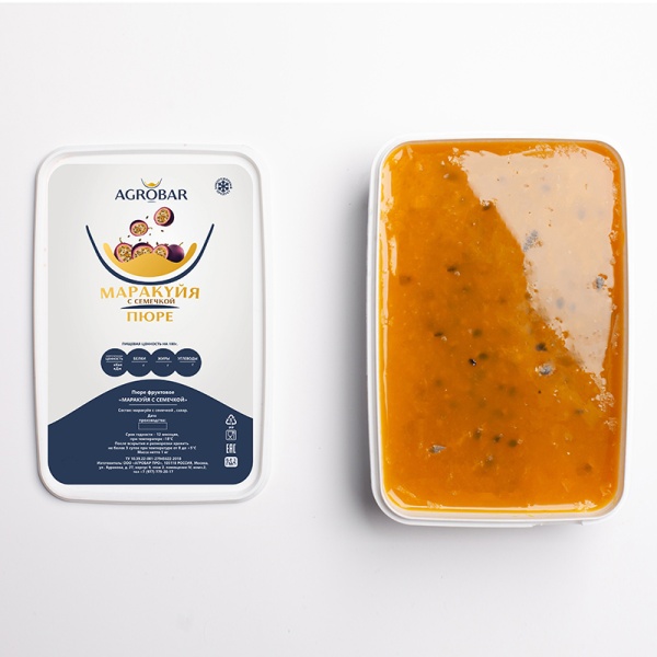Пюре Маракуйя с Семечкой Agrobar (Агробар) замороженное, 250 гр