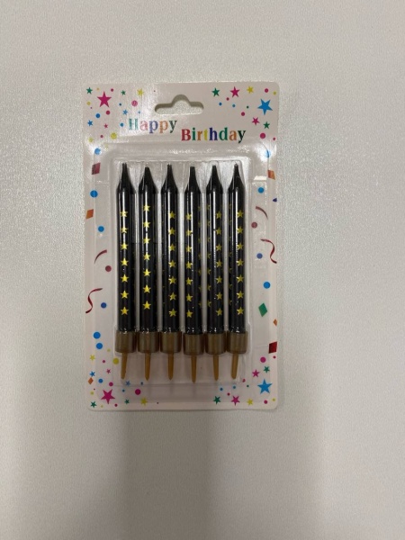 Набор свечей для торта «Звездопад» 6 шт