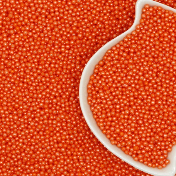 Посыпка кондитерская «Жемчуг 2мм» (цвет Оранжевый) 50г.