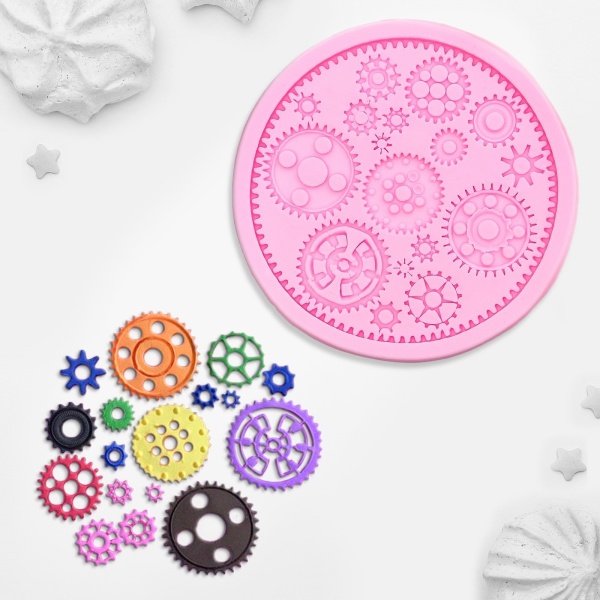 Молд «Шестерёнки», 10,5×10,5 см