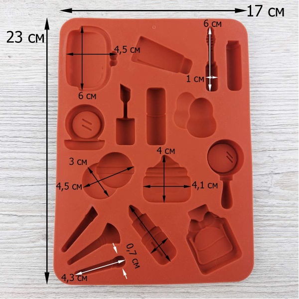 Силиконовая форма для льда и шоколада косметика