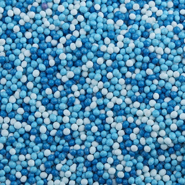 Посыпка сахарная Шарики микс №7 2мм 25г. (синий, голубой, белый)