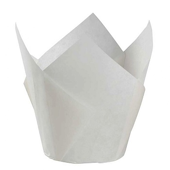 Форма бумажная «Тюльпан», белый 5х8 см 1шт