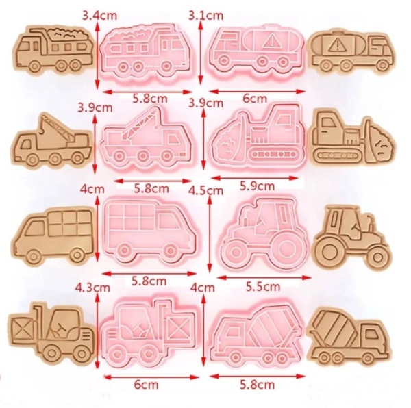 Набор вырубок «Транспорт" 8 шт