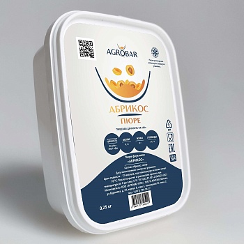 Пюре Абрикос Agrobar (Агробар) замороженное, 250 гр