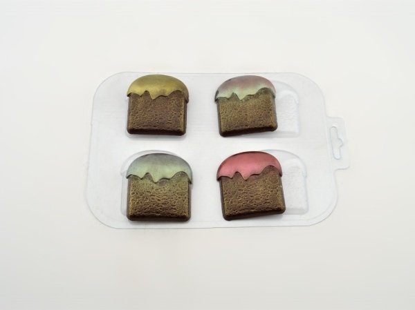 Пластиковая форма куличи (4шт) 5,5 см