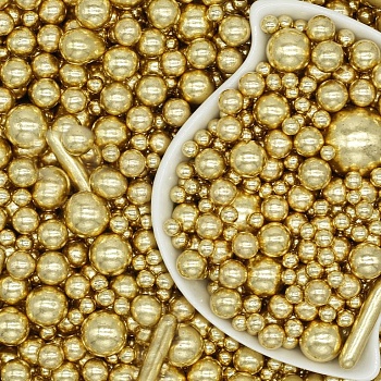 Посыпка жемчуг микс Золото 25 гр.