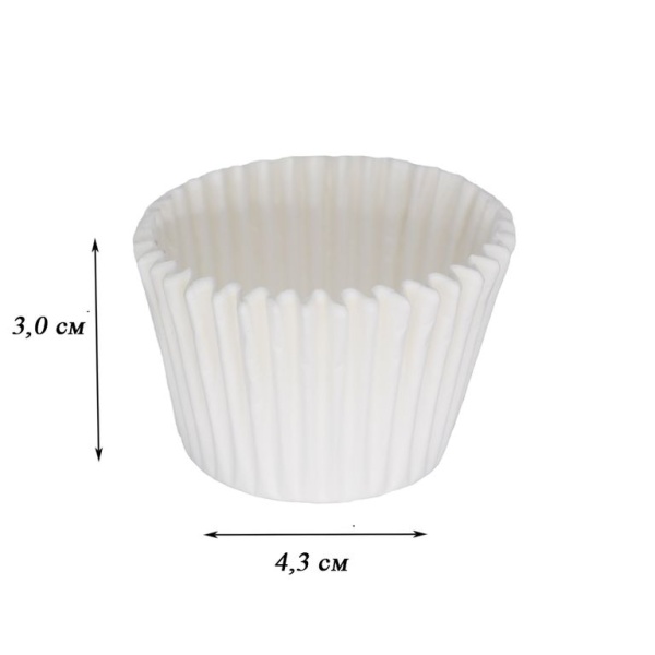 Капсулы бумажные Белые 43х30 (20~21шт)