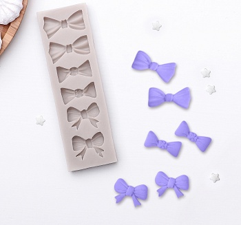 Молд силиконовый «Шесть бантов», 15,5×4,5 см, цвет МИКС